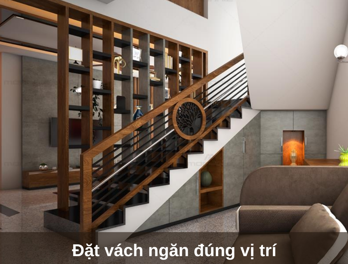 vách gỗ ngăn cầu thang 4